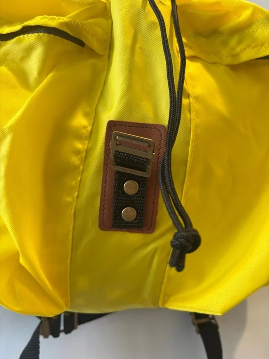 Eddie Bauer Yellow Nylon Daypack Backpack Lightweight Adjustable Straps Hiking - Picture 4 of 11